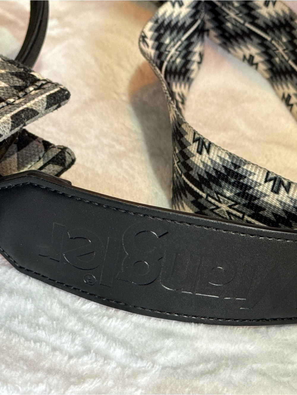 Wrangler Black and White Geometric Satchel - Picture 4 of 4